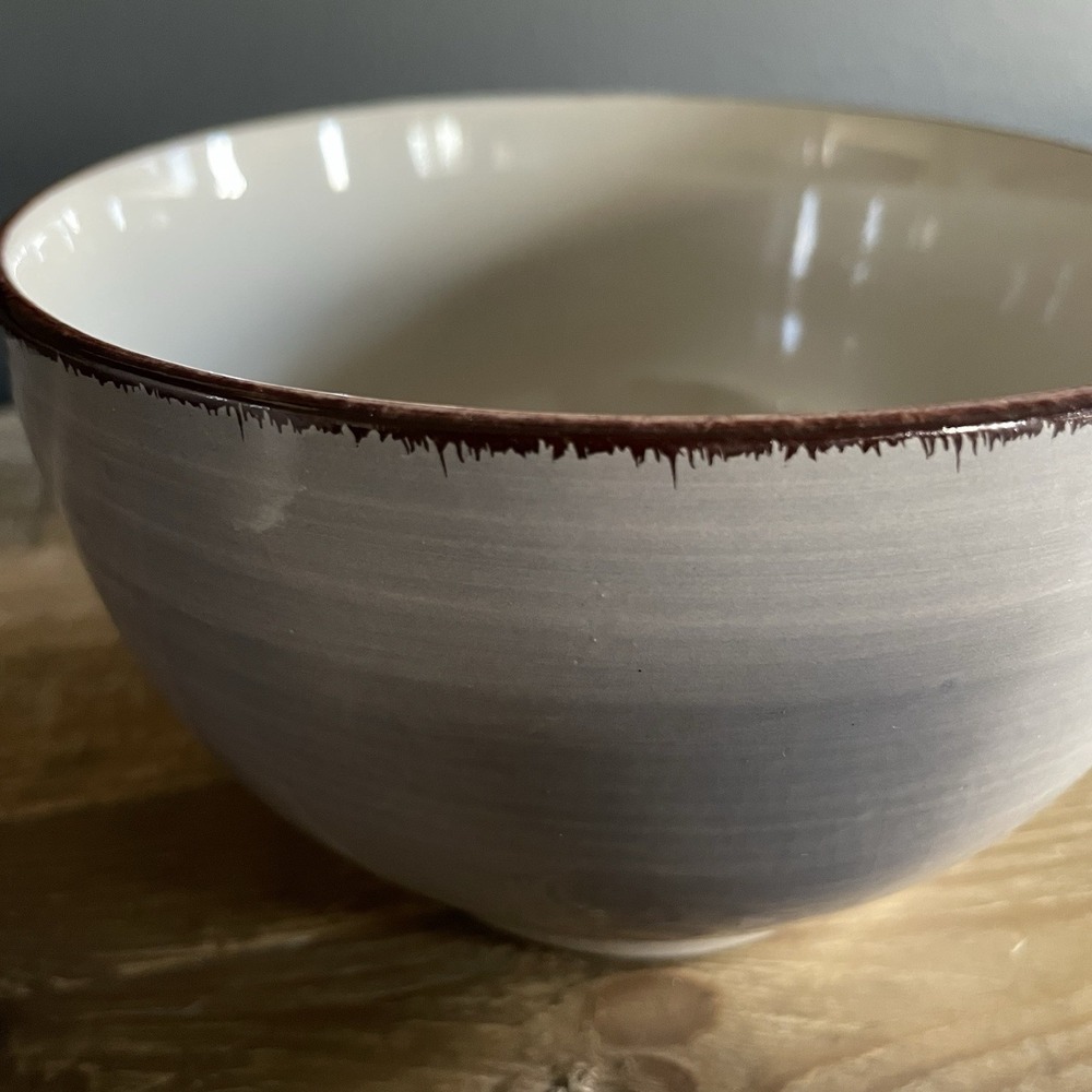 Rare Set of 4 ROYAL NORFOLK Gray Swirl Brown 5.5" Soup Cereal Bowl Bowls
